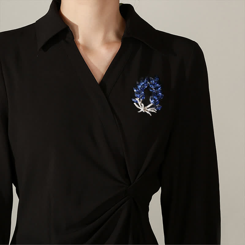 Luxus Weizenähren-Bouquet-Brosche für Frauen
