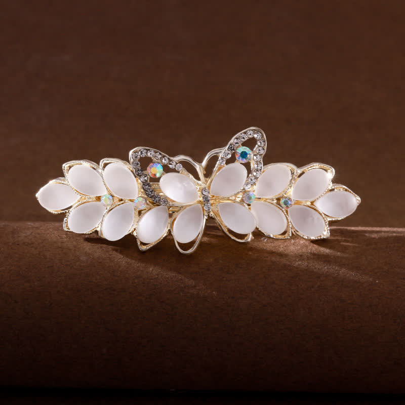 Frauen Schmetterling Imitation Katzenaugestein Haarspange - Schmetterling - image 0