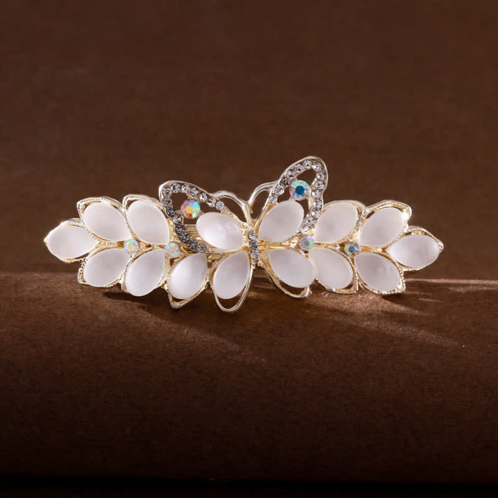 Frauen Schmetterling Imitation Katzenaugestein Haarspange - Schmetterling - image 0