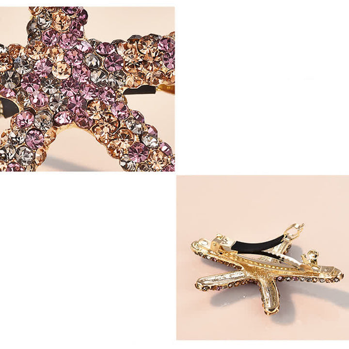 Damen-Haarspange mit Diamantbesatz und maritimen Tiermotiven