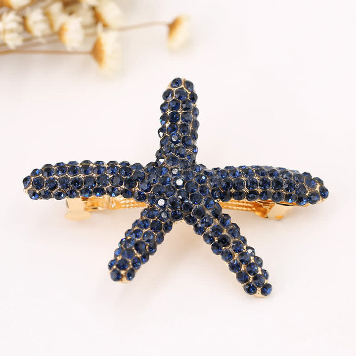 Damen-Haarspange mit Diamantbesatz und maritimen Tiermotiven