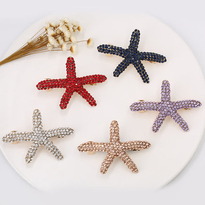 Damen-Haarspange mit Diamantbesatz und maritimen Tiermotiven