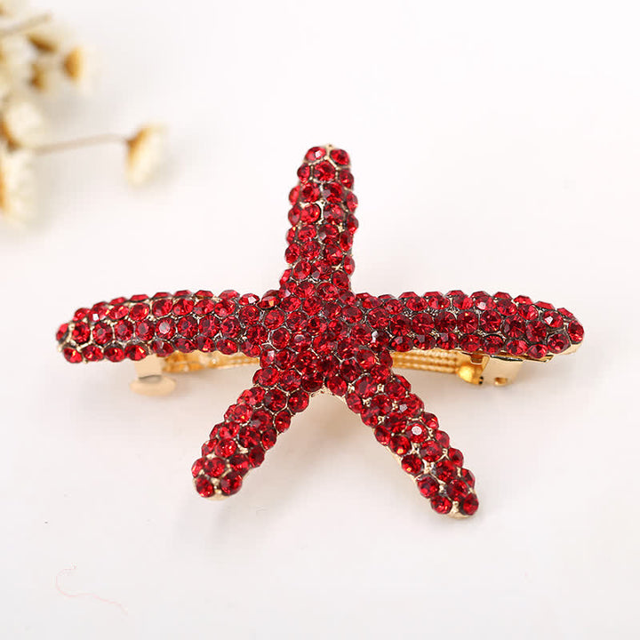 Damen-Haarspange mit Diamantbesatz und maritimen Tiermotiven