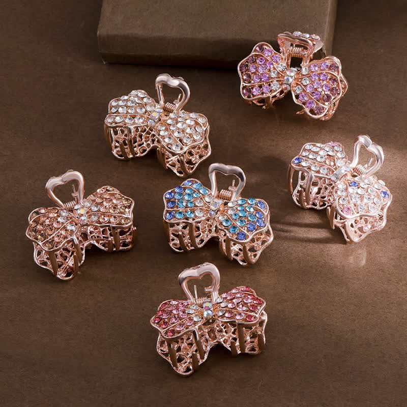 Frauen Bling Schleifenknoten Haar Kralle Haarklammer - image 4