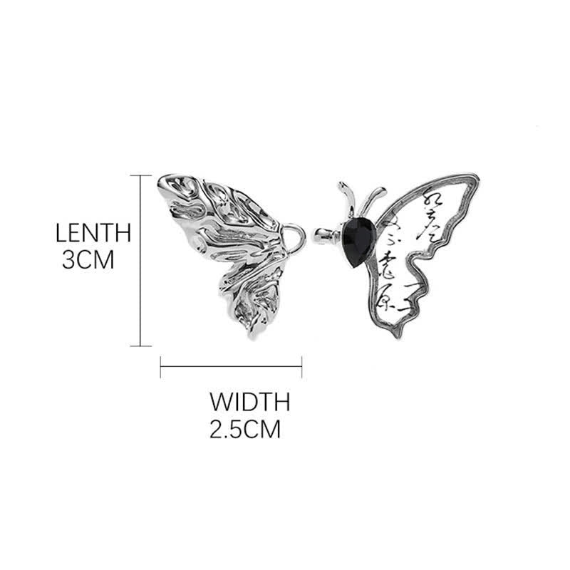 Frauen Schmetterling Abnehmbarer Knopf-Pins Jeans Gürtelclip - image 4
