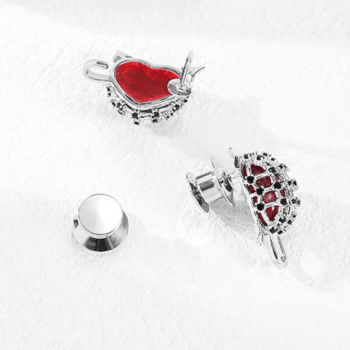 Damen-Little-Red-Devils-Knopf-Jeans-Gürtelschnalle - image 9