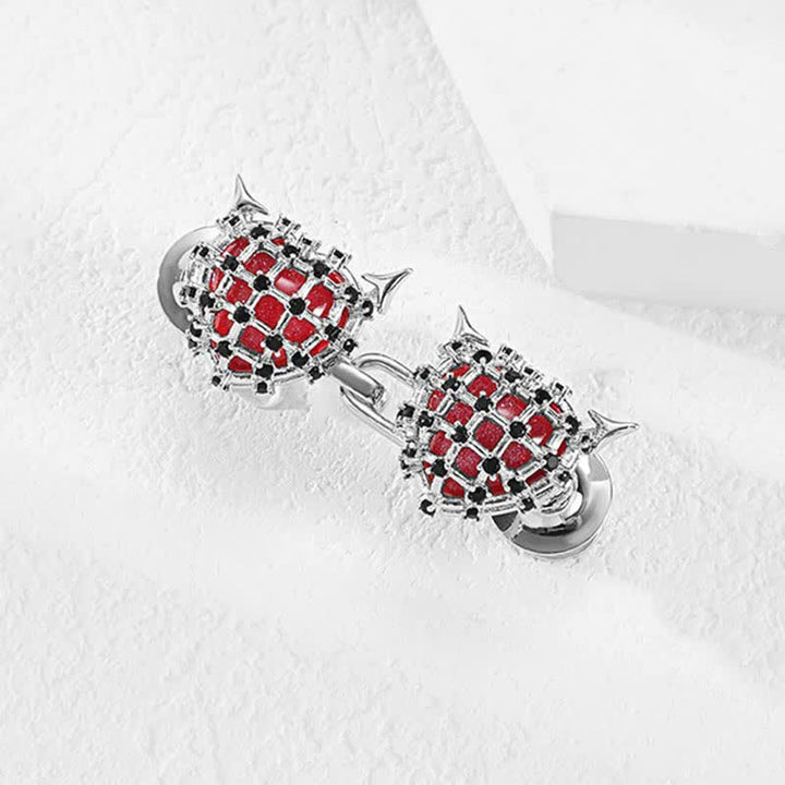 Damen-Little-Red-Devils-Knopf-Jeans-Gürtelschnalle - image 6