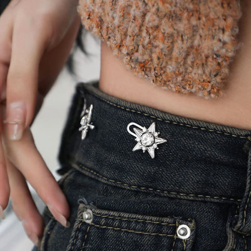 Glitzernder Frauen-Gürtelclip mit fünfzackigem Stern - image 2