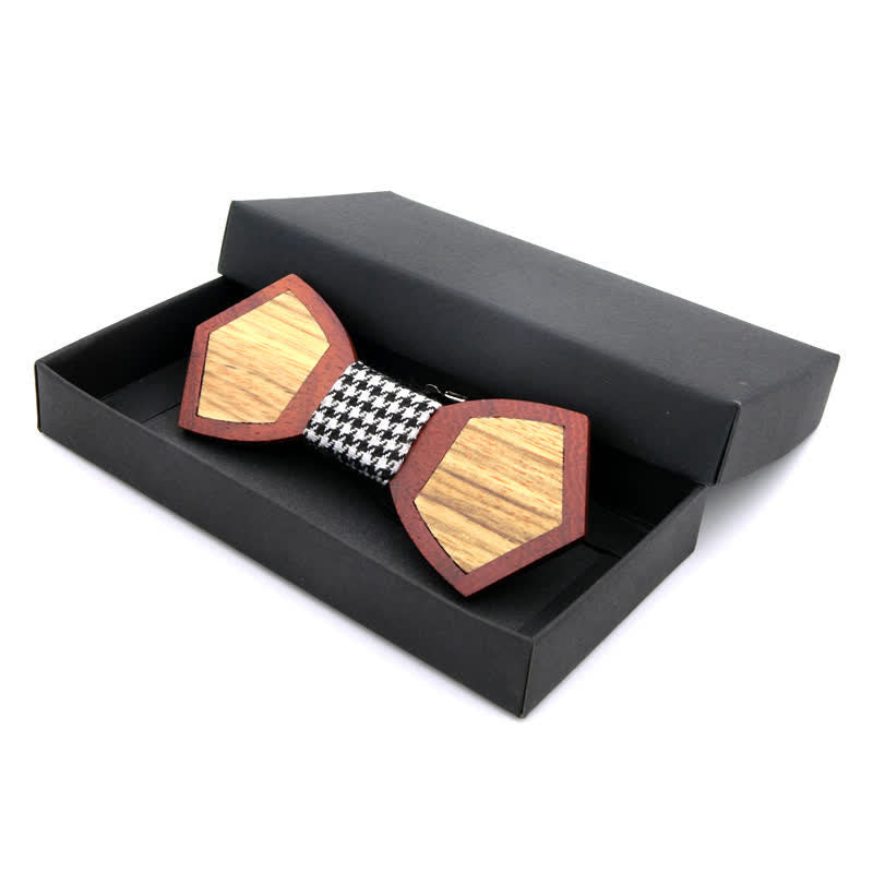 Herren Stilvolle Holzfurnier Schmetterling Fliege