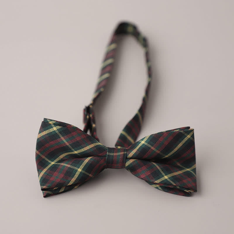 Herren Freizeit Formelle Party Retro Karo Fliege