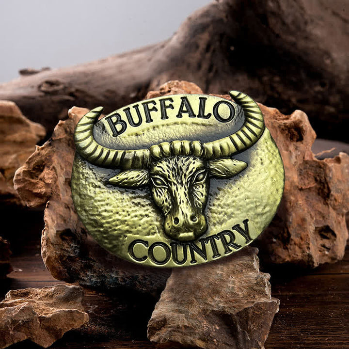 Herren DIY Buffalo Country Schnallenledergürtel