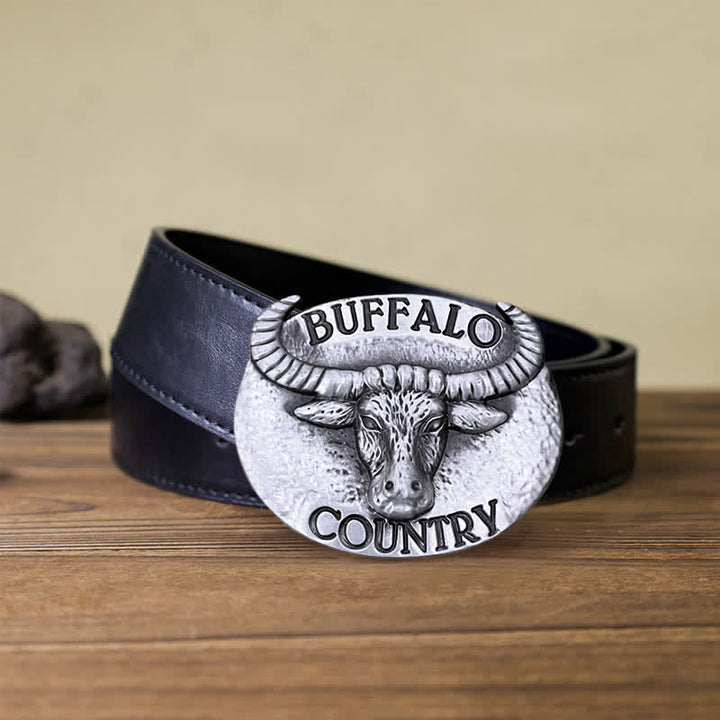 Herren DIY Buffalo Country Schnallenledergürtel