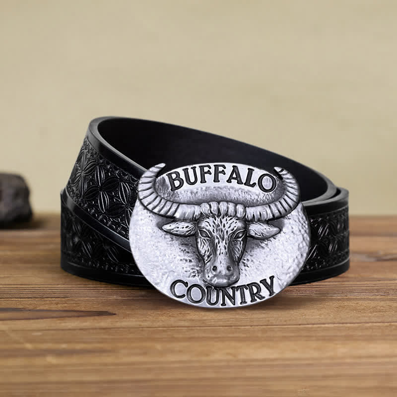 Herren DIY Buffalo Country Schnallenledergürtel
