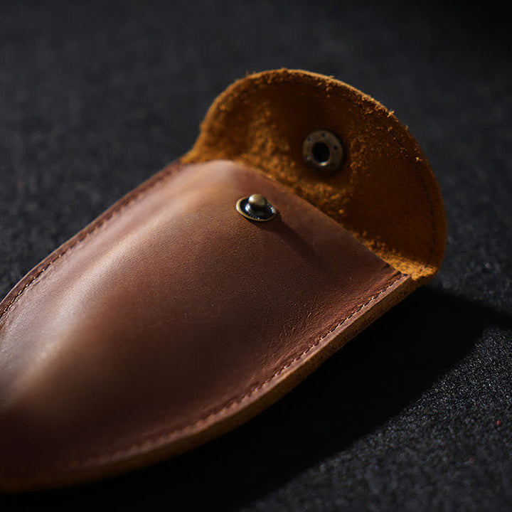 Vintage Coin Pull-out Smart Key Leder Schlüsseltasche mit Münzfach