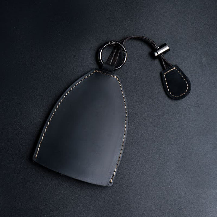 Echtes Leder Lagerungstasche ausziehbares Schlüsselfach - Schwarz - image 11