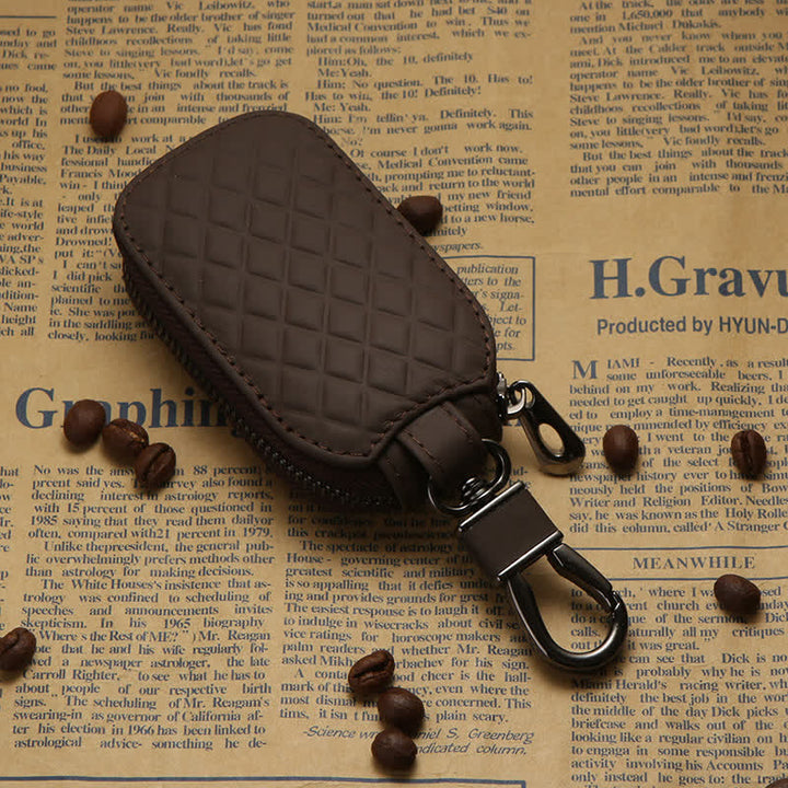 Universale Reißverschluss-Haken-Hängende Leder-Schlüsselhülle - Kaffee - image 9