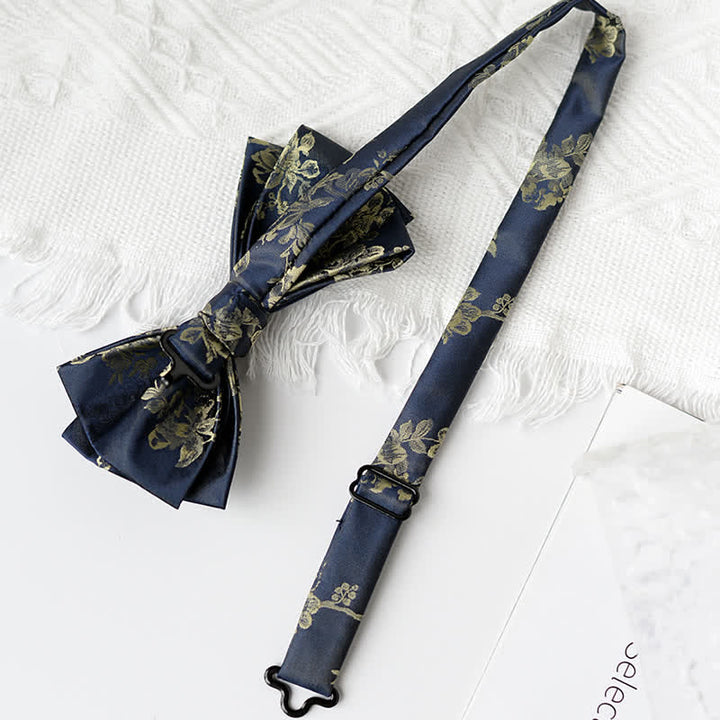 Elegante Herren-Fliege mit Irisblumenmuster
