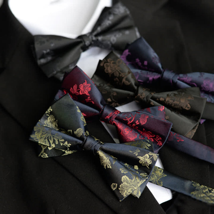 Elegante Herren-Fliege mit Irisblumenmuster