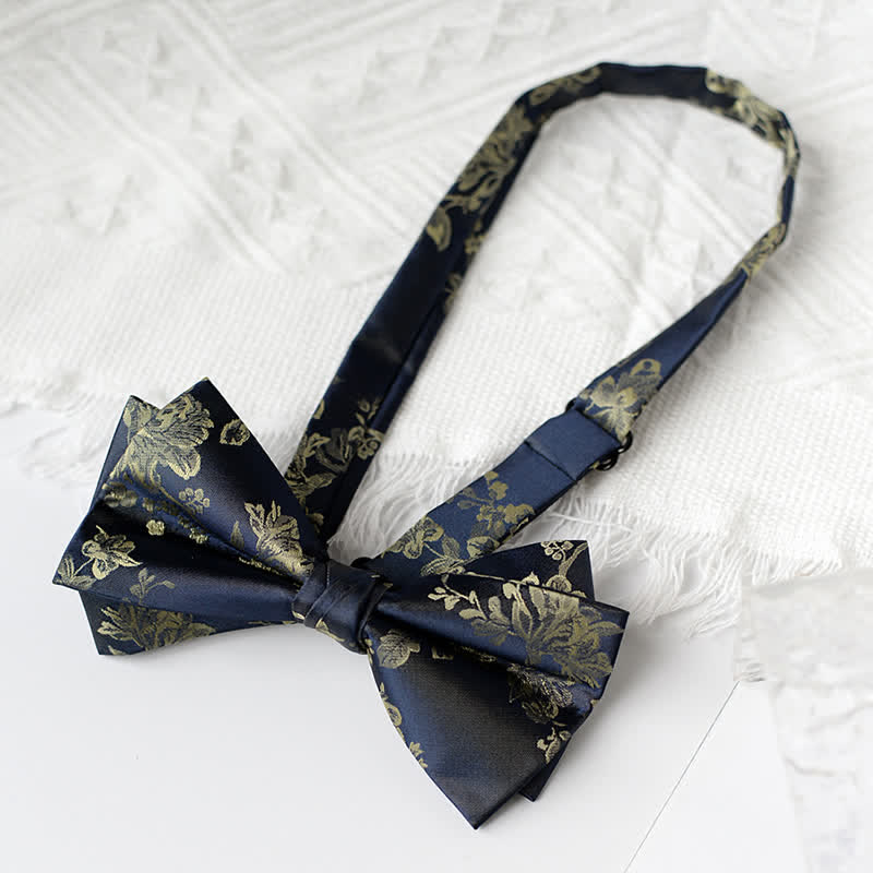 Elegante Herren-Fliege mit Irisblumenmuster