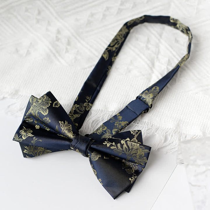 Elegante Herren-Fliege mit Irisblumenmuster