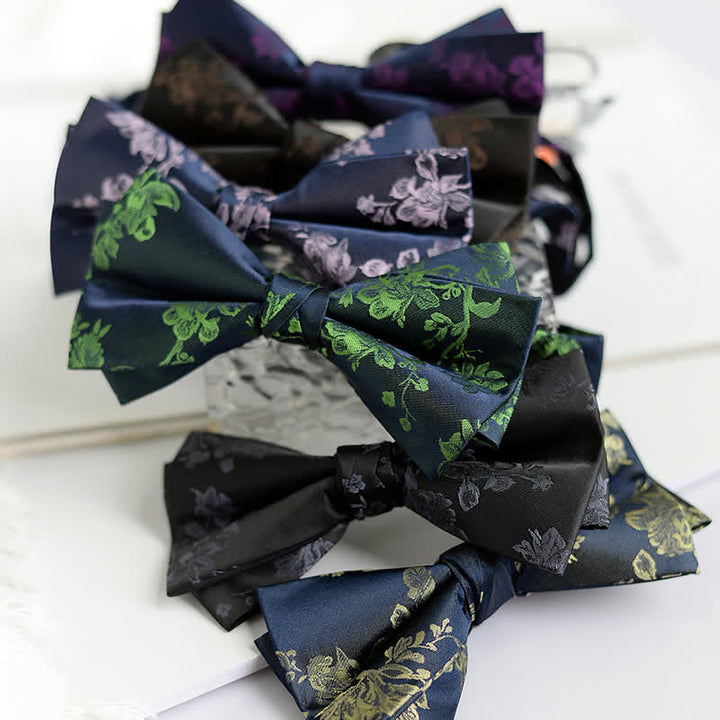 Elegante Herren-Fliege mit Irisblumenmuster