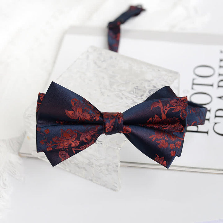 Elegante Herren-Fliege mit Irisblumenmuster