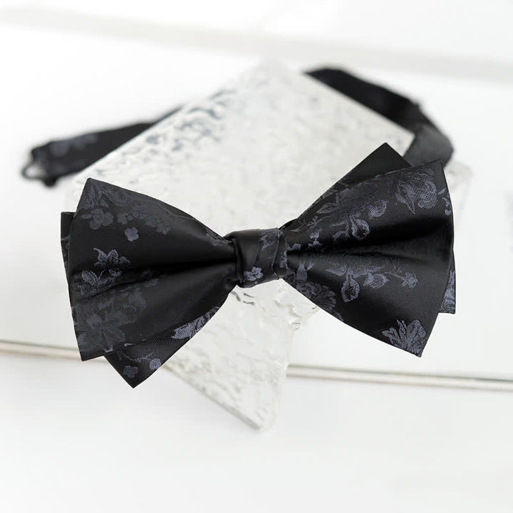 Elegante Herren-Fliege mit Irisblumenmuster
