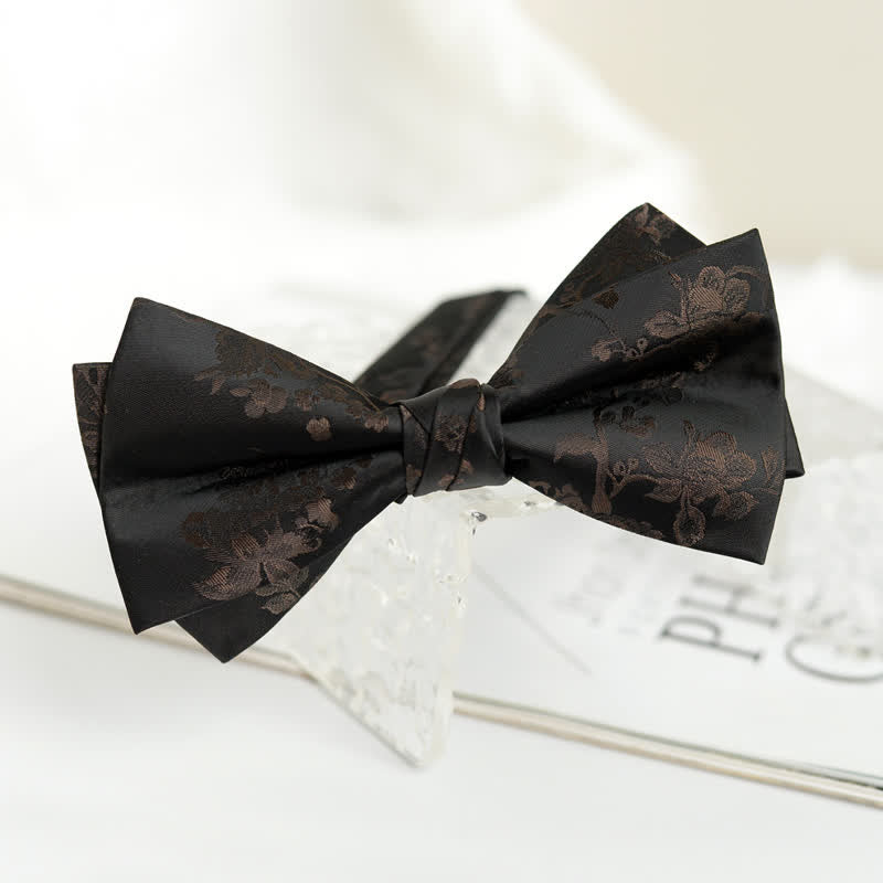 Elegante Herren-Fliege mit Irisblumenmuster