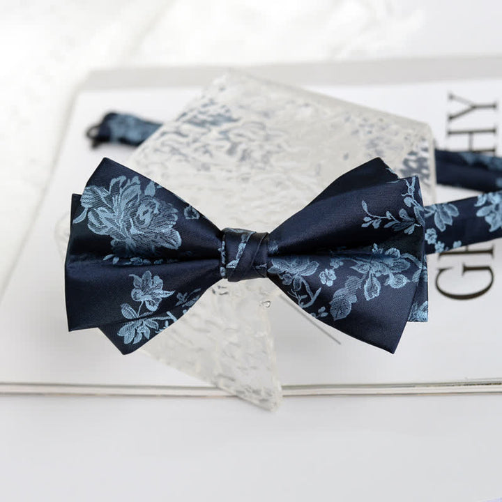 Elegante Herren-Fliege mit Irisblumenmuster