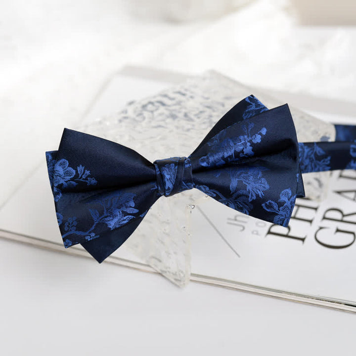Elegante Herren-Fliege mit Irisblumenmuster