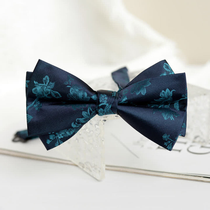 Elegante Herren-Fliege mit Irisblumenmuster