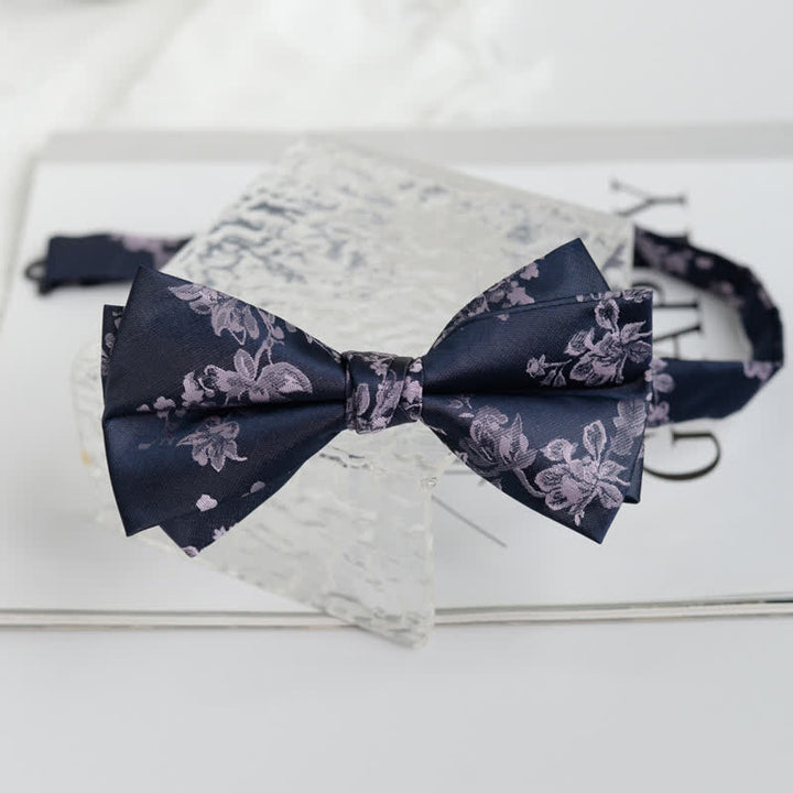 Elegante Herren-Fliege mit Irisblumenmuster