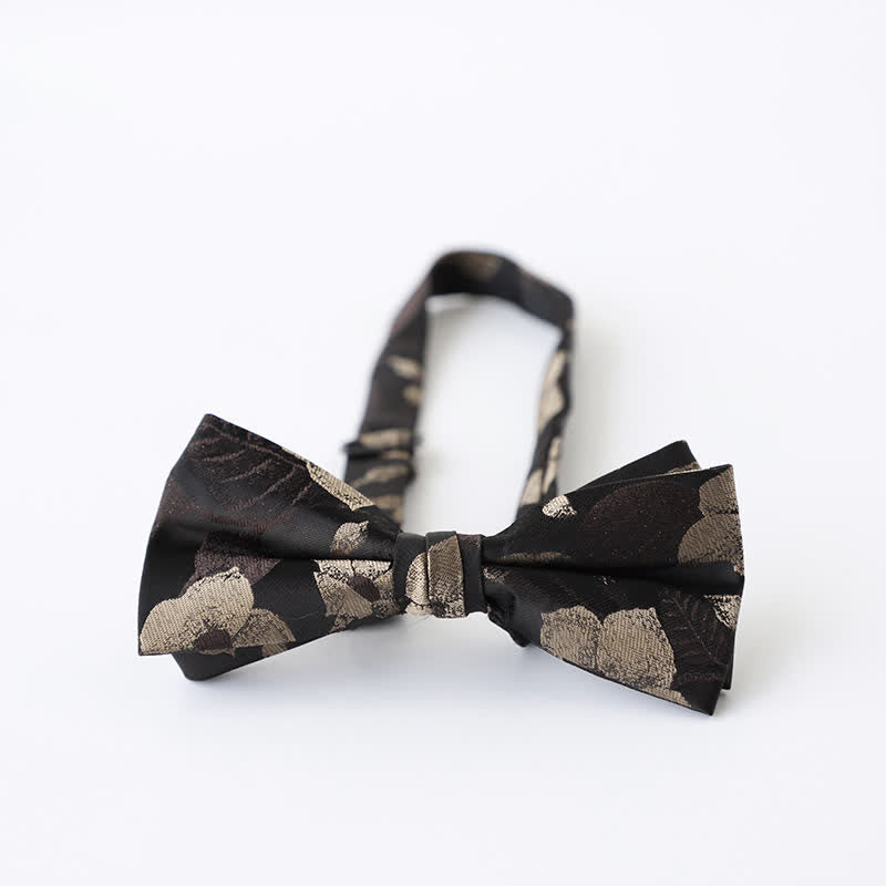 Herren Retro Blumen Doppel Schichten Fliege