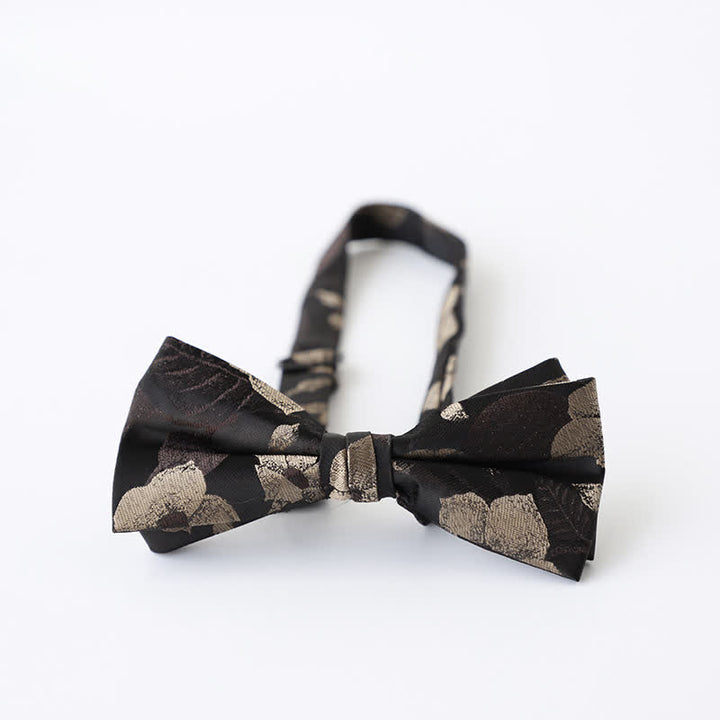 Herren Retro Blumen Doppel Schichten Fliege