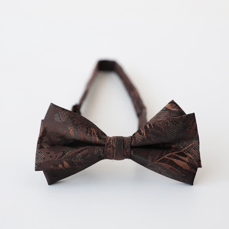 Herren Retro Blumen Doppel Schichten Fliege