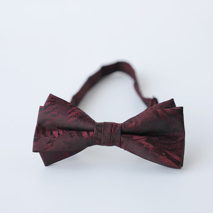 Herren Retro Blumen Doppel Schichten Fliege