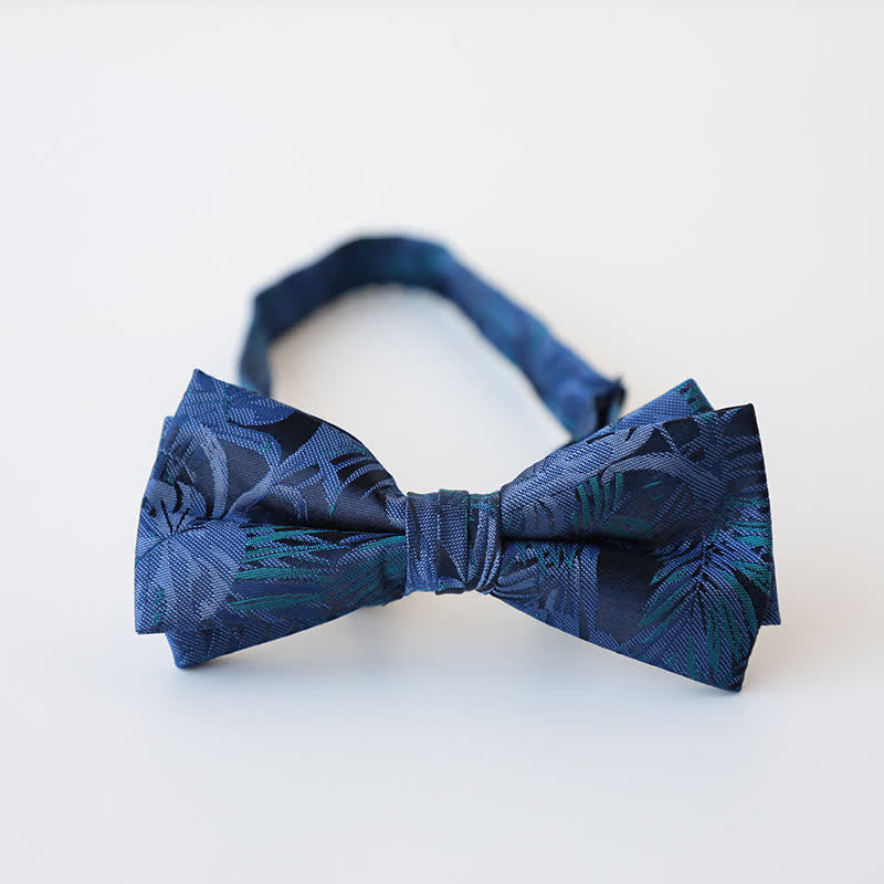 Herren Retro Blumen Doppel Schichten Fliege