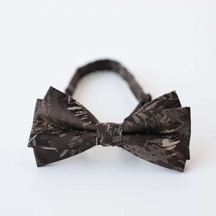 Herren Retro Blumen Doppel Schichten Fliege