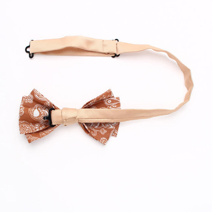 Herrenfliege mit orangefarbenem Paisley-Blumenmuster