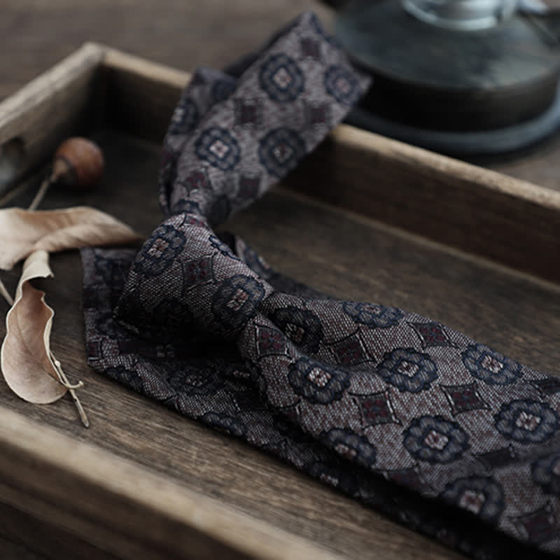 Herren Blumen Gestreifte Paisley Reine Seidenkrawatte
