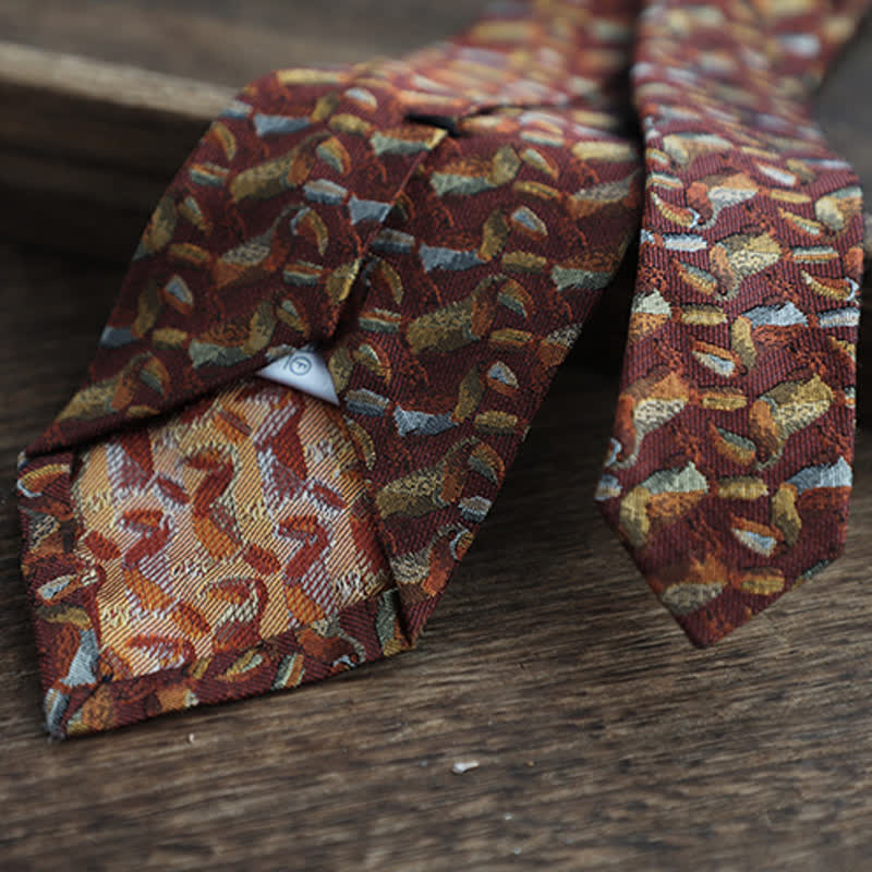 Herren Blumen Gestreifte Paisley Reine Seidenkrawatte