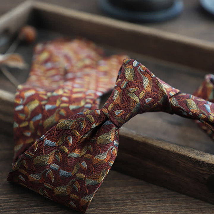 Herren Blumen Gestreifte Paisley Reine Seidenkrawatte