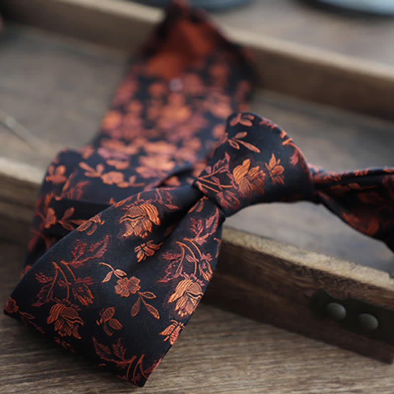 Herren Blumen Gestreifte Paisley Reine Seidenkrawatte
