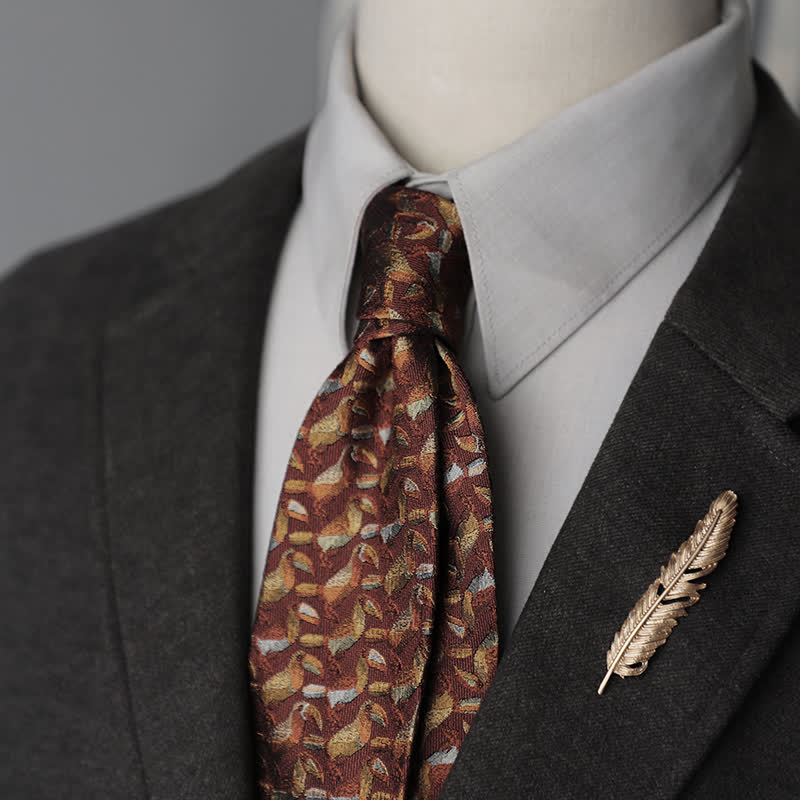 Herren Blumen Gestreifte Paisley Reine Seidenkrawatte