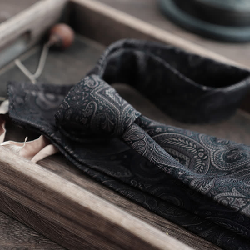Herren Blumen Gestreifte Paisley Reine Seidenkrawatte