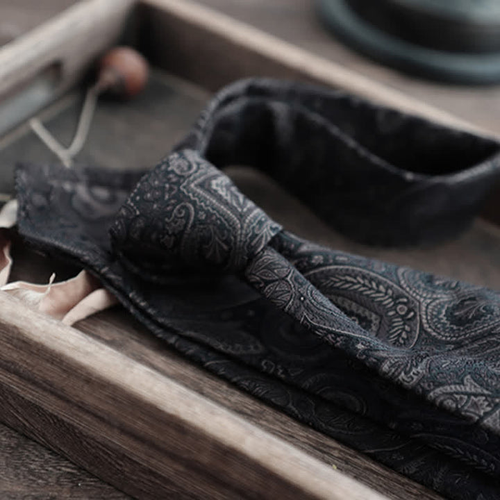 Herren Blumen Gestreifte Paisley Reine Seidenkrawatte