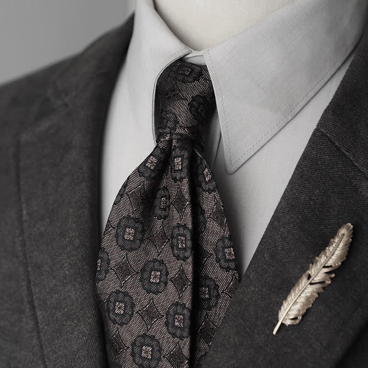 Herren Blumen Gestreifte Paisley Reine Seidenkrawatte