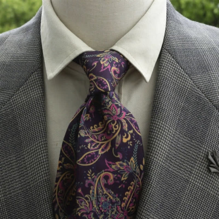 Herren Fantastisches Blumenmuster Boho Krawatte