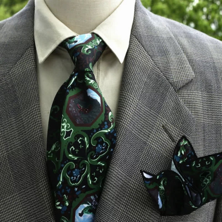 Herren Fantastisches Blumenmuster Boho Krawatte