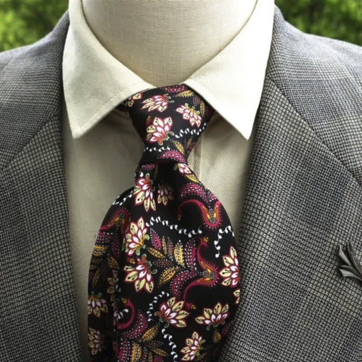 Herren Fantastisches Blumenmuster Boho Krawatte